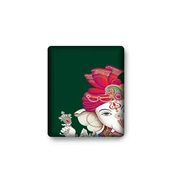 Ganesh with Kolam Design Backdrop 5x8 Feet Indian Traditional Cloth Ganesh Pooja Decor Indian Pooja Wall Decor Indian Wall Art Photo Decor Banner Decorative Pooja Cloth {6}