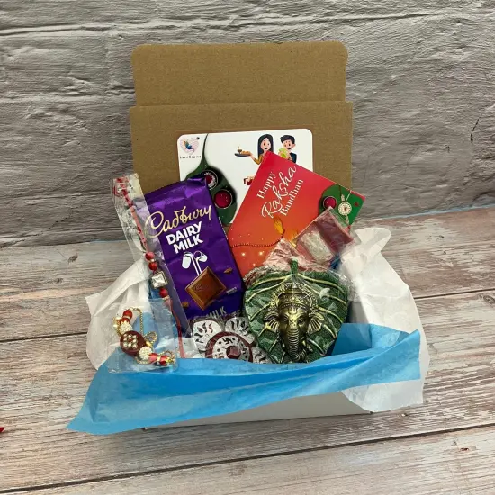 Lumba Lumbar Rakhi Pair Hamper, Rakhi for Brother, Bhaiya Bhabhi Rakhi, Rakhri, Lumbar Set, Couple Rakhi, Sister in Law Rakhi {3}