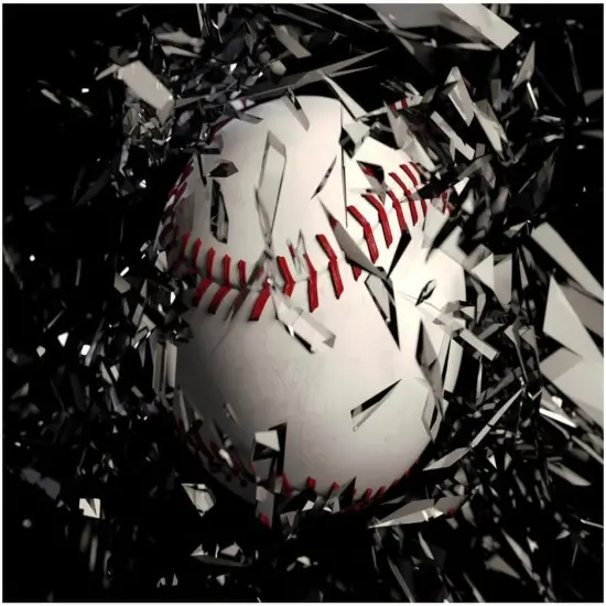 Baseball Breaking Glass Diamond Painting Kits - 12 X 16 Inch {1}