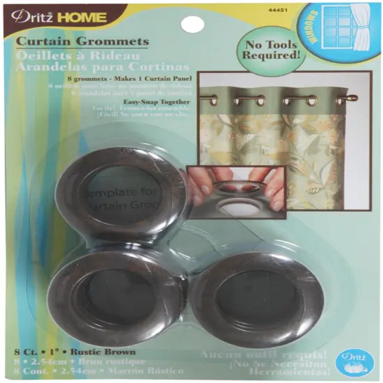 Dritz Home Curtain Grommets 1" Inner Diameter Plastic 8/Pkg-Rustic Brown {1}