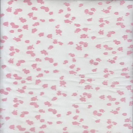 1 Yard Floral Flocking Mesh Fabric, 56/57&Prime; Wide Polyester Spandex Blend RED {3}