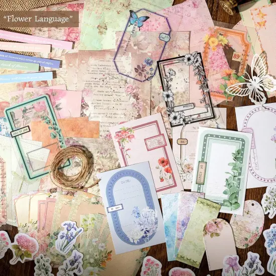 170Pcs Vintage Scrapbooking Stickers Pack(B) {4}