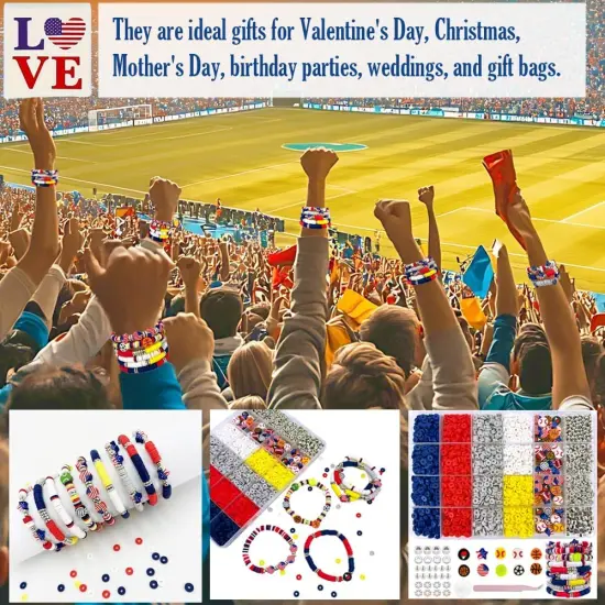 Sports Clay Beads Kit for Bracelets Making {5}