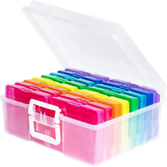Plastic Storage Container Box with 16 Inner Cases (Multi-colored) {3}