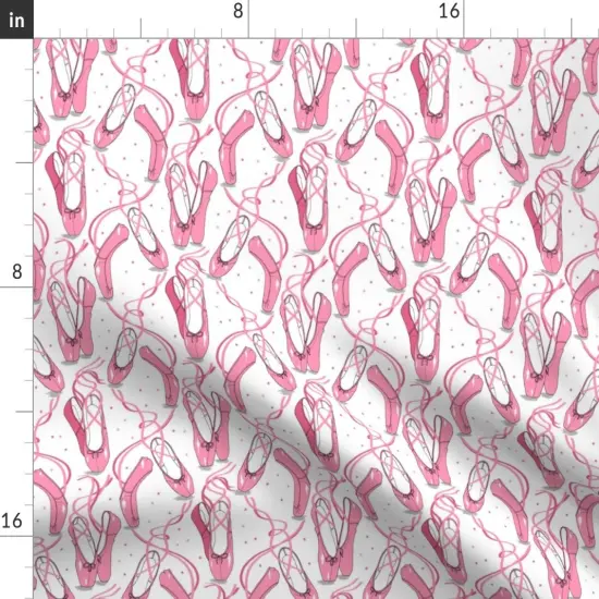 Various Fabrics by the Yard or Fat Quarter Pink Ballet Shoes Dance Girls Custom Printed Fabric by Spoonflower {2}