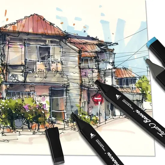 Alcohol Markers Set - 80 Colors {2}