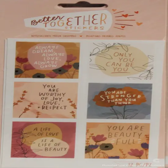 Better Together Positive Poster Flat Stickers - 2 Sheets {1}
