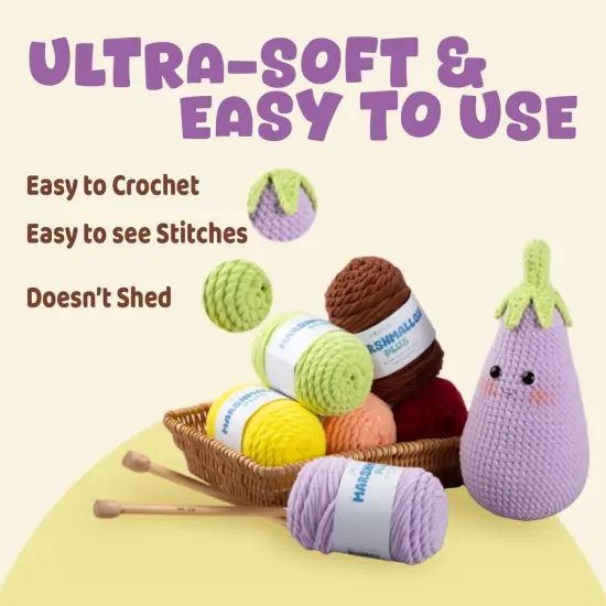 2Pack of 3.5oz/82yds -Chunky Plush Yarn {2}