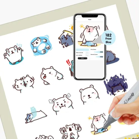 80 Colors Art Markers Pens Set with App {5}