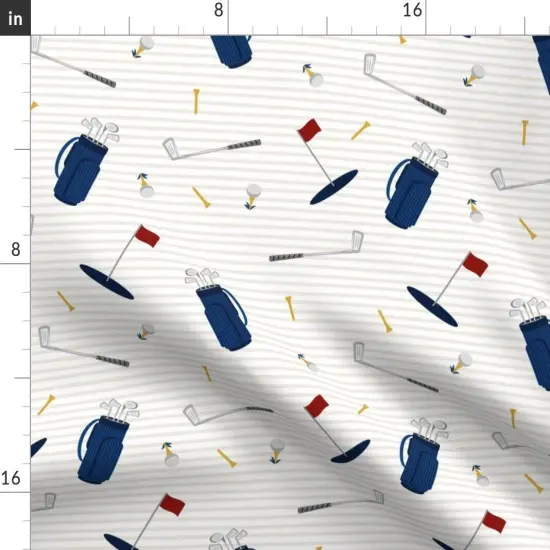 Various Fabrics by the Yard or Fat Quarter Golfer Golf Tee Off Sports Custom Printed Fabric by Spoonflower {2}
