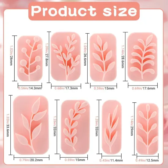 Plant Clay Stamps 8 Shapes Leaves Clay Stamps Clays Cutters {2}