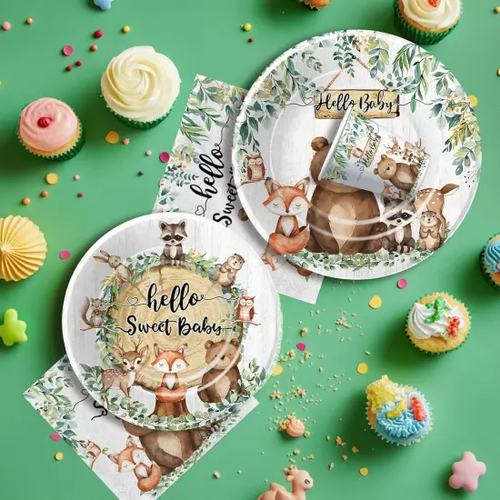 Baby Shower Plates and Napkins Decorations Tableware {4}
