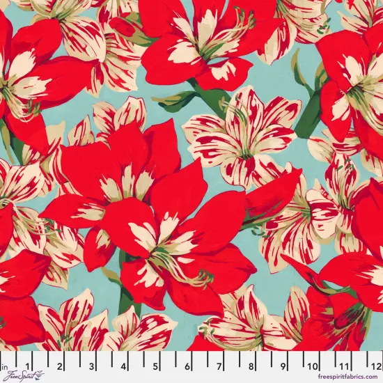 Holiday Floral in Red (pwmn065.red) | Holly Day | Martha Negley | Free Spirit {1}
