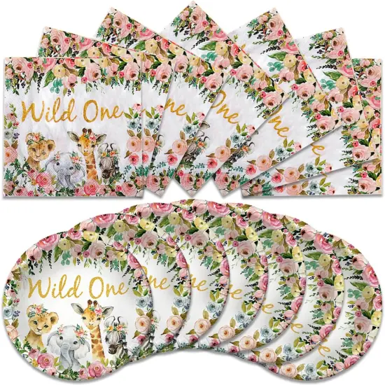 40Pcs Safari Baby Shower Party Decorations {1}