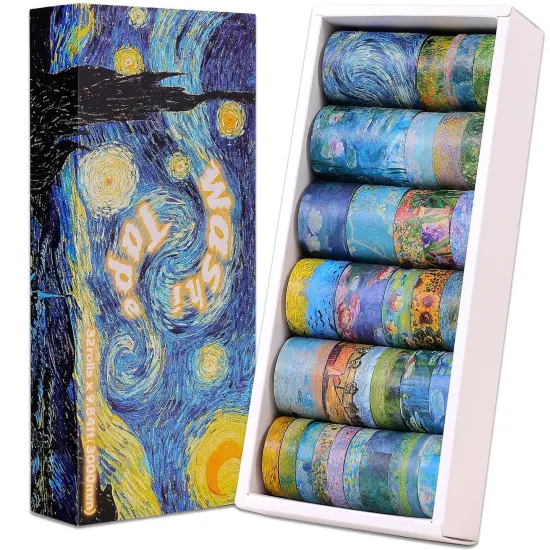 32 Rolls - Van Gogh Washi Tape (Oil Painting) {1}