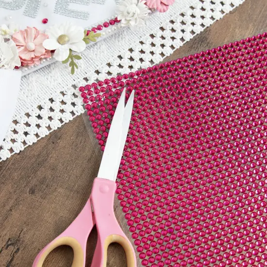 Craft Perfect Gem 10"X10" Gem Sheet 6MM-Pink {6}