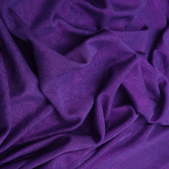 1 Yard Slinky 1x1 Rib Knit Fabric with Foil Finish 240 GSM, 52&Prime; Wide Polyester Spandex Blend ROYAL BRIGHT {6}