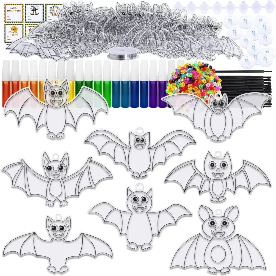 24 Sets Halloween Bat Suncatchers {3}