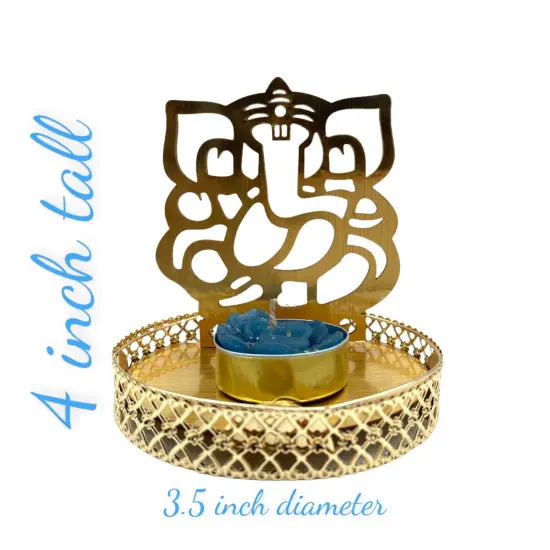 Shadow Ganesha Tealight Candle Holder Festival of Light Decorative T-light Holder for Diwali Christmas Hanukkah Thanksgiving Gift Diya Candle Holder for Centerpiece Dining Table Home Decor {5}