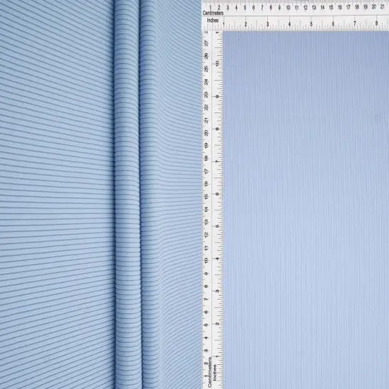 1 Yard Solid Peach Rib Knit Fabric 2x2 Texture Soft Stretch Polyester Spandex 48 Inch Wide SAGE {5}