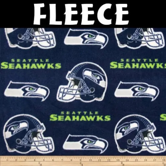 Licensed NFL Seattle Seahawks Fleece 6400-D Fabric by the Yard {1}