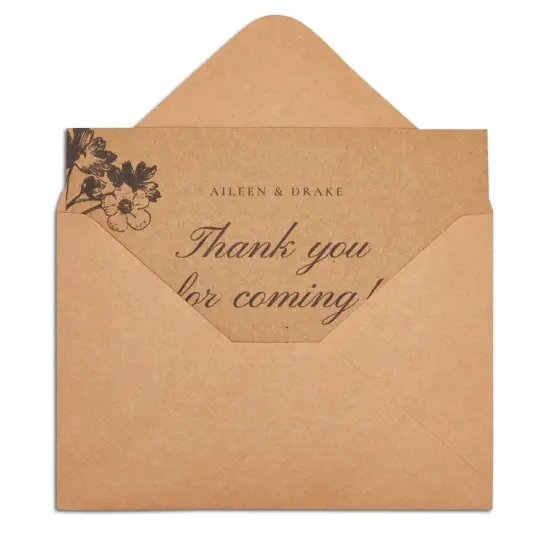 48 Pack Blank Stationery Cards and Envelopes 4x6 In - Brown Printable Postcards for Open When Letters, Wedding Invitations, Thank You, Baby Shower {5}