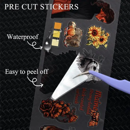 Girl Flower Pet Stickers - Washi Tape Set {3}