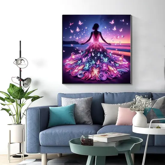 Beach Butterfly Diamond Painting Kits - 13.78x13.78 Inch (JK835-1) {2}