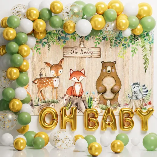 247 PCS Forest Animal Birthday & Disposable Dinnerware Set (25 Guest) {4}