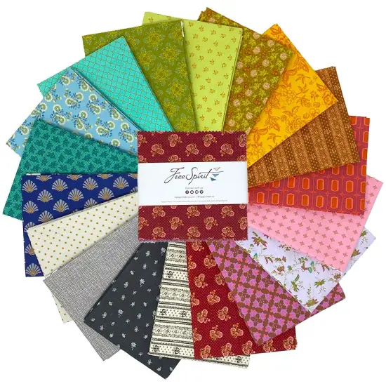 Vintage Cloth 5" Square Pack (Charm Pack) by Sew Kind of Wonderful for Free Spirit (FB6CPSK.VINTAGE) {1}