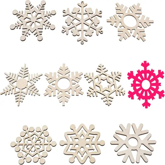 60PCS Unfinished Blank Wooden Cutouts Craft for Kids {1}