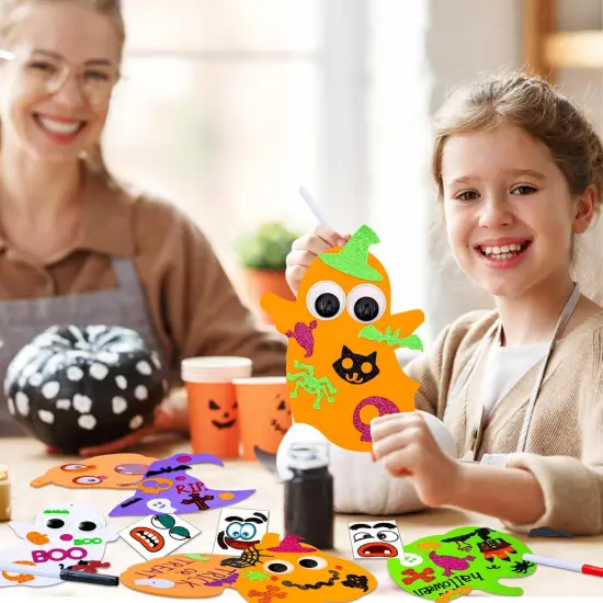 330PCS Halloween Foam Stickers Set, Pumpkin Ghost Spider Bat Crafts Kit {5}