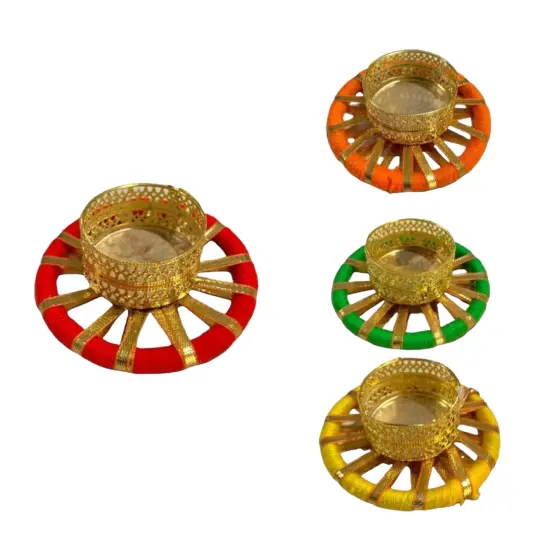 Tealight Candle Holder &ndash; Festival of Light Rajasthani T-light Stand for Diwali, Christmas, Hanukkah, Thanksgiving & Home Decor &ndash; Rose Candle Holder for Centerpiece & Dining Table {4}