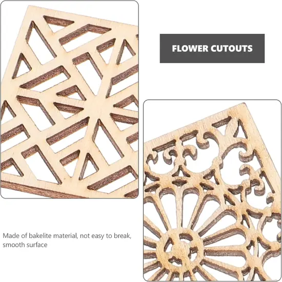 20pcs Unfinished Wooden Pieces Embellishments {3}