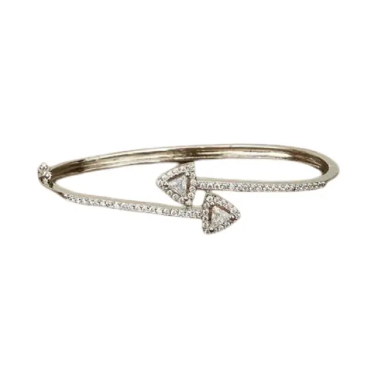 Classic Bracelet with Rhodium Plating Adjustable Bangle Bracelet Indian Jewelry for Women Stylish Kada Everyday Jewelry Wedding Nikah Favor {1}