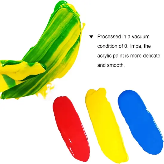 Deluxe Art Supplies 27 Pieces Art Set with Tabletop Easel, 12 Colors Acrylic Paint {4}