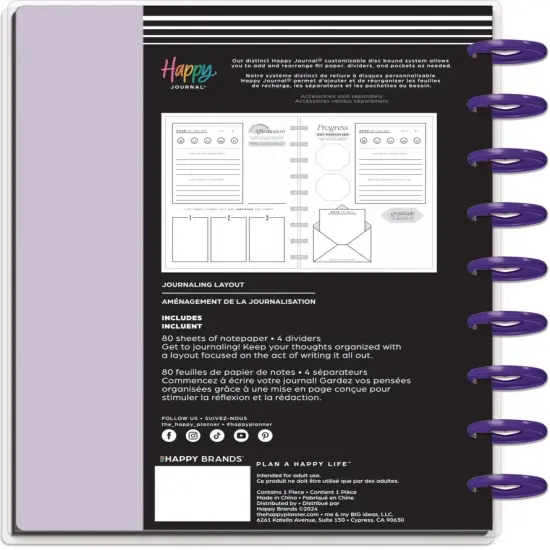 Happy Planner Classic Disc Bound Memory Keeping Journal-Reflect & Grow Journaling {5}