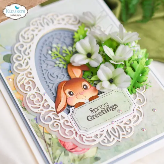 Elizabeth Craft Metal Die-Decorative Oval Frame {7}