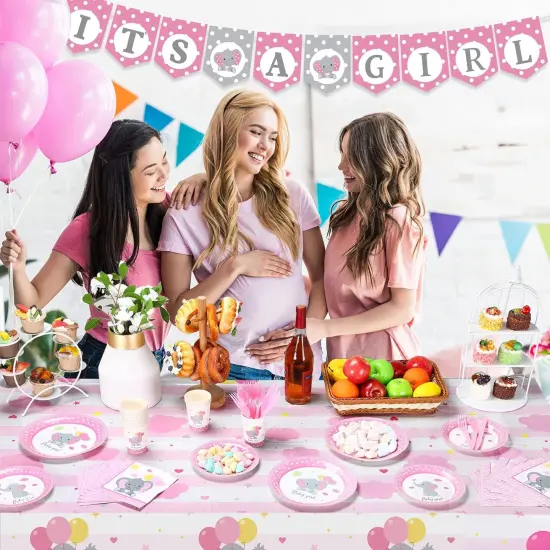 171 Pcs Elephant Theme Baby Shower Decorations {4}