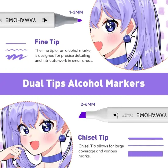 48 Colors Alcohol Markers Set {2}