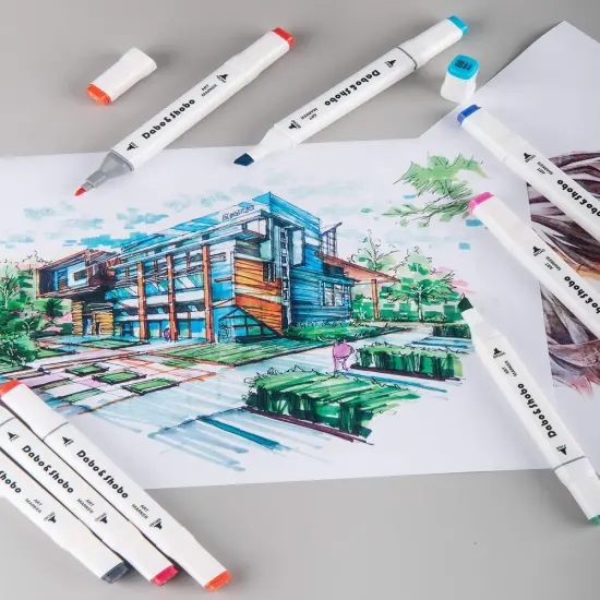 120 Colors Alcohol Drawing Markers {5}