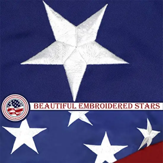 G128 American Flag Nylon Embroidered 6x10 Ft {5}