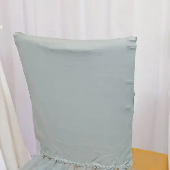 1 Piece Silver Ballerina Spandex Chiavari Chair Cover Sleek Stretch Fit with Flowing Skirt {4}