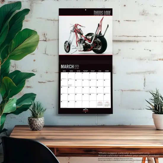 Orange County Choppers OFFICIAL | 2026 12 x 24 Inch (Hanging) Monthly Square Wall Calendar | Plastic-Free {5}