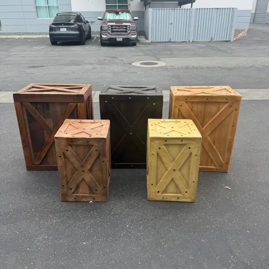 Small Resin Crate Statue {5}