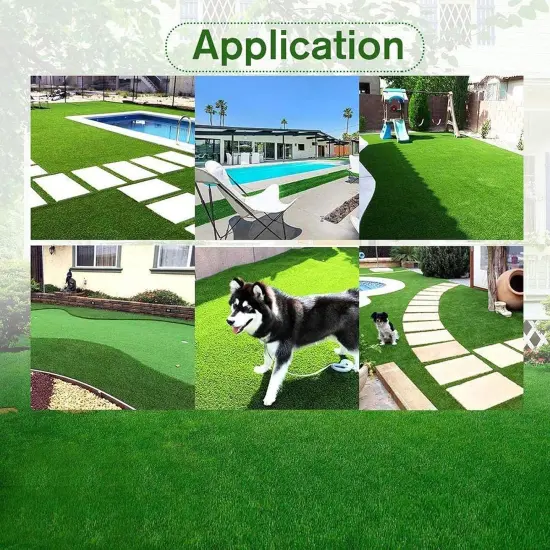 6ftx10ft Artificial Grass Turf Mat 1.2" Thick Lawn with Drainage {5}