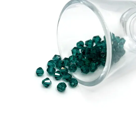 1 or 4 Strands 6x6mm Sea Green Bicone Beads, Imitation Crystal, Grade AA {1}