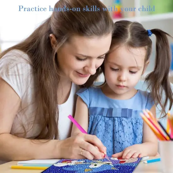 Cute 5D Diamond Art Kits with Wooden Frame, Kawaii DIY Painting Art for Adults Kids, Diamond Arts and Crafts Sets, Big Gem Full Drill Diamond Dots for Women (Moon) {3}