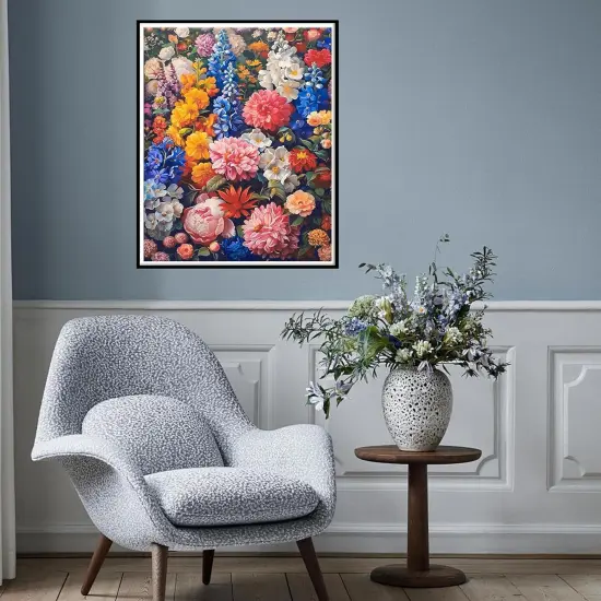 Flowers Paint by Numbers for Adults-Flowers Paint by Number Adult,Paint by Number Canvas for Adults Flowers DIY Acrylic Canvas Paint by Numbers for Adults Drawing Colorful Paintworks Artwork {2}