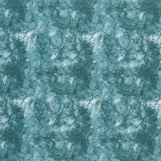 Mook Fabrics Elegance Cotton Fabric [45 in. Wide] - By The Yard Teal {1}